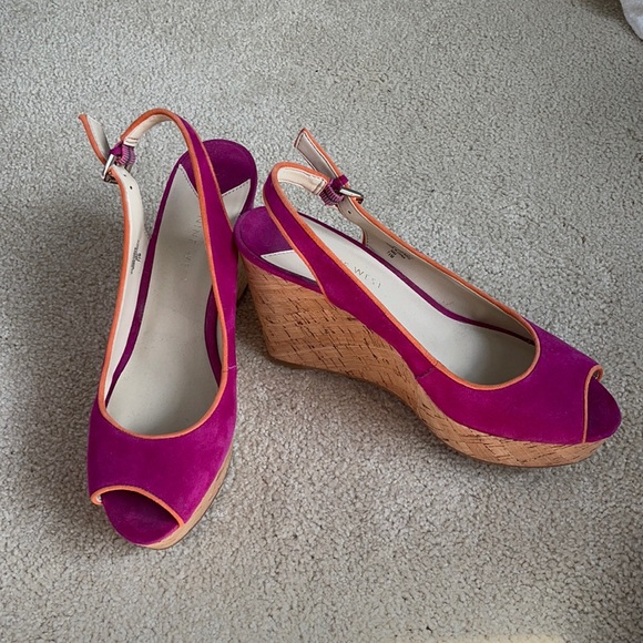 Nine West Pink Wedges - Picture 1 of 2